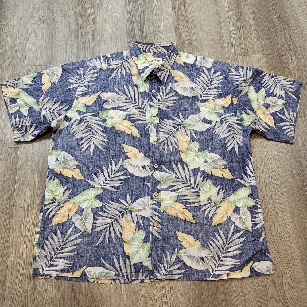 Cooke Street Honolulu 100% Cotton Hawaiian Print Button Pocket Shirt Size 2XL